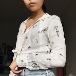 minimal mermaid blouse